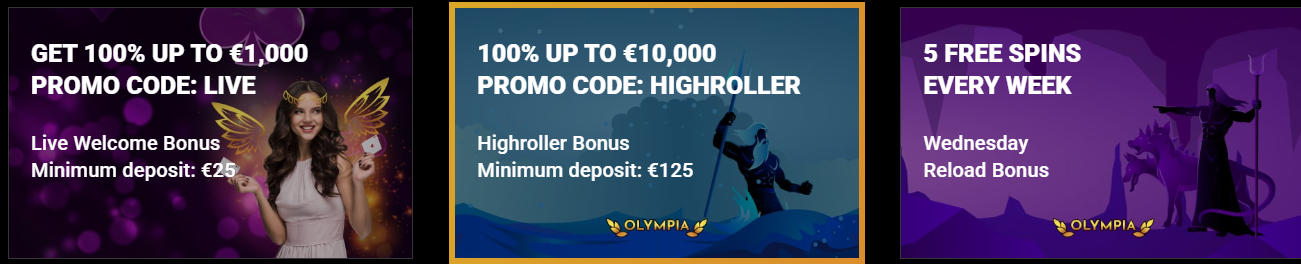 casino olympia bonuses